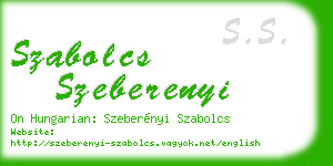 szabolcs szeberenyi business card